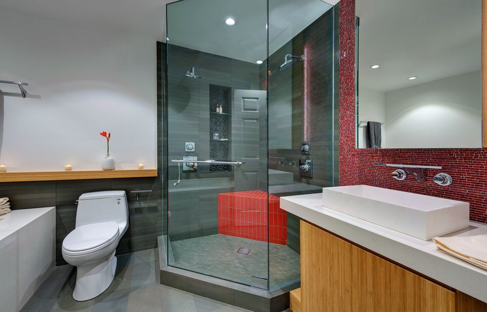 Corner shower