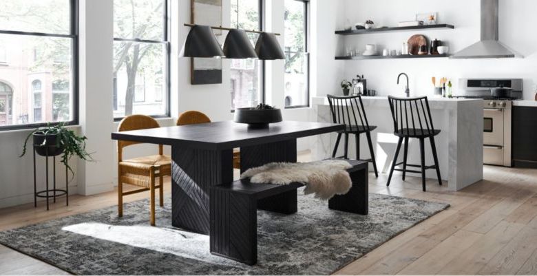 Crate and barrel dining table