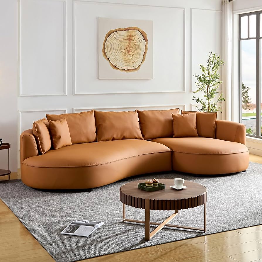 Curved Leather Sofas 
