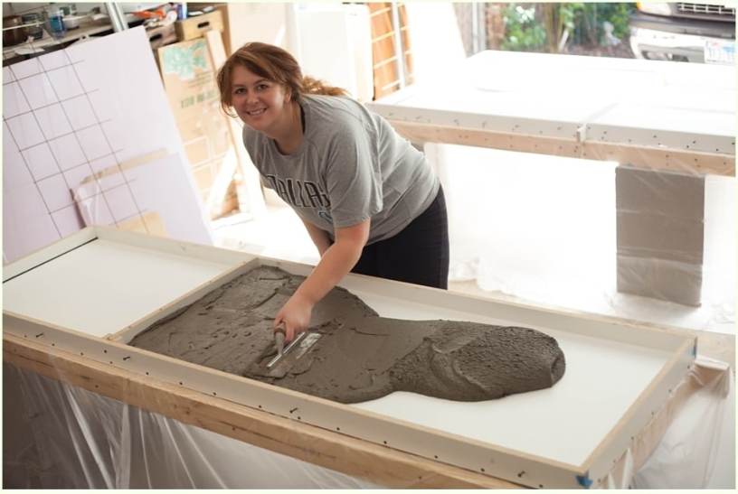 DIY concrete countertops