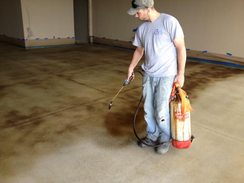 How to stain concrete