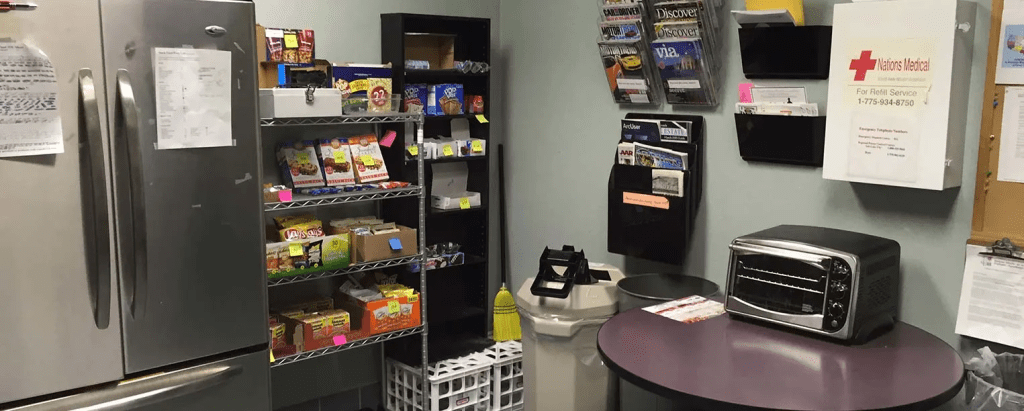 Break room supplied