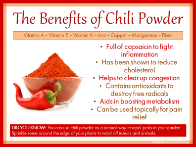 Chili powder benefits