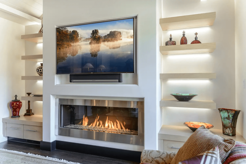 TV With Fire Space 