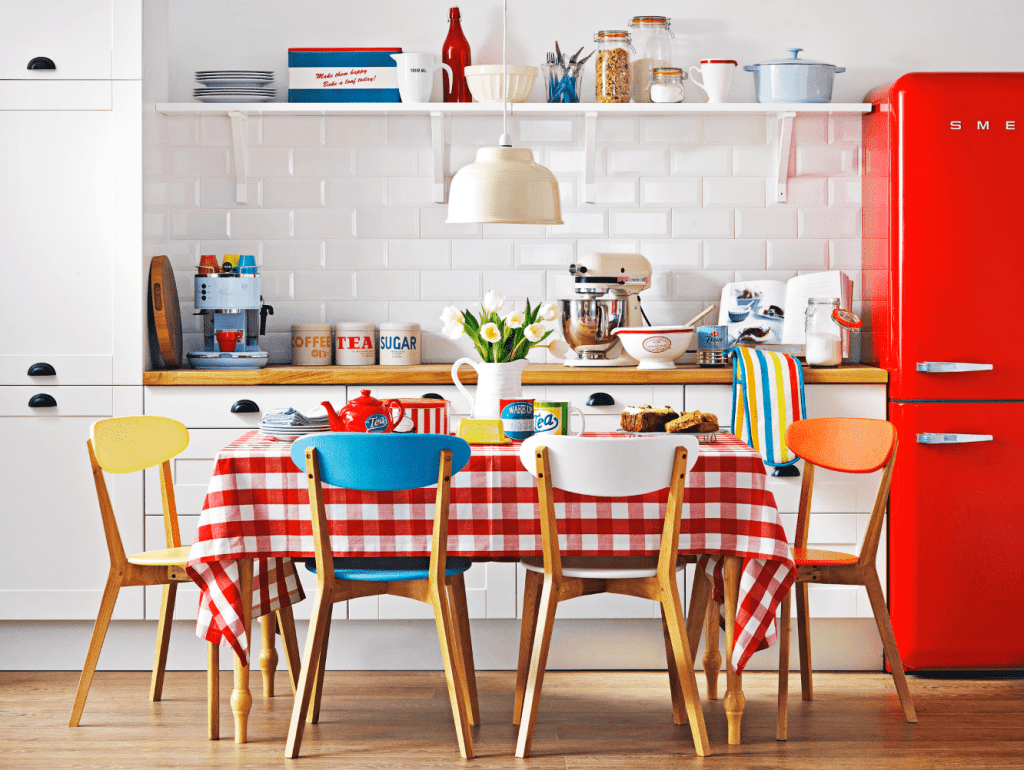 Vintage Inspired Appliance Island with Retro Range